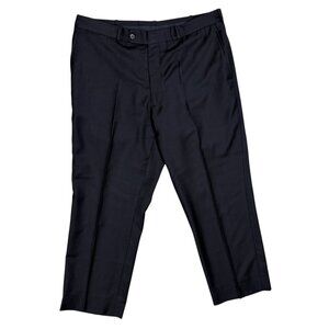 Maxwells Clothiers Bespoke Dress Pants Wool Trousers Navy Blue 38x29